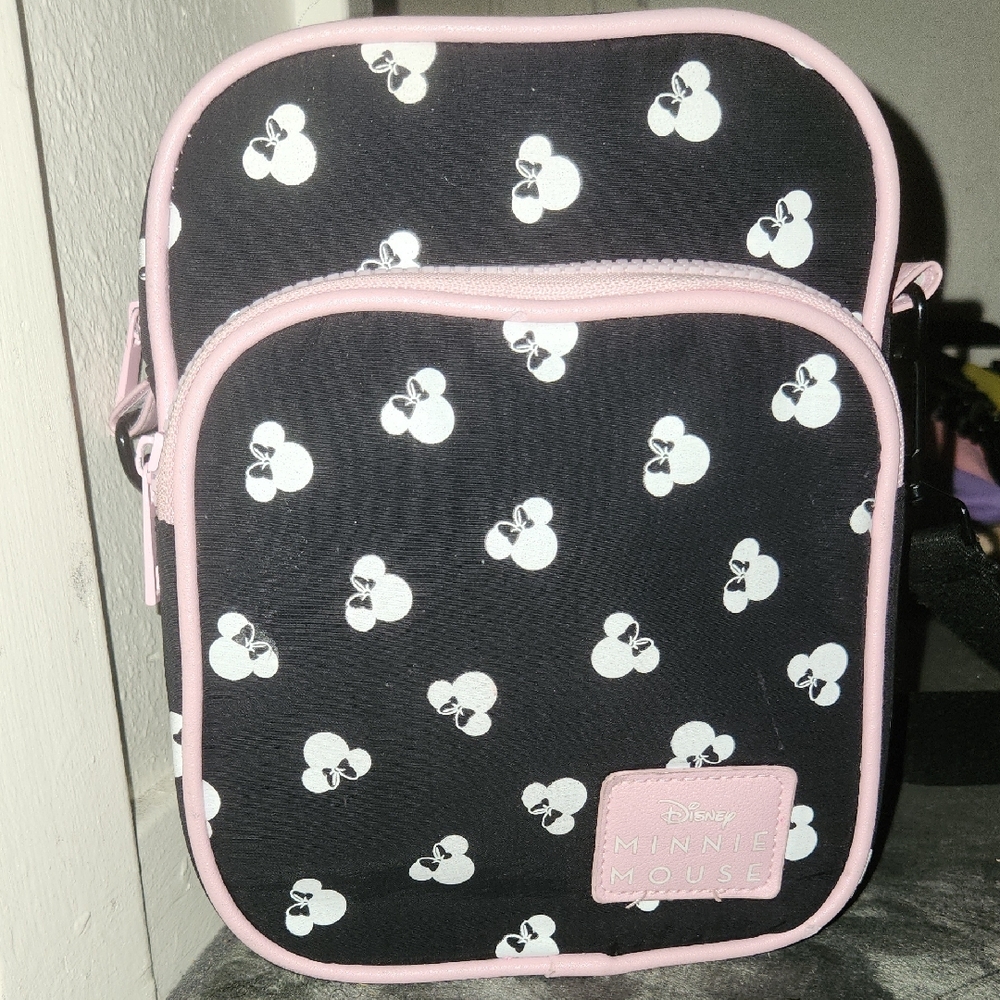 Disney Minnie Mouse Black and White Bag with Pink Trim